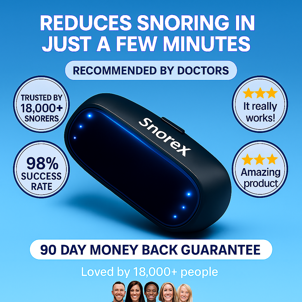 End Snoring and Unlock Deeper Sleep with The SnoreX Smart Technology