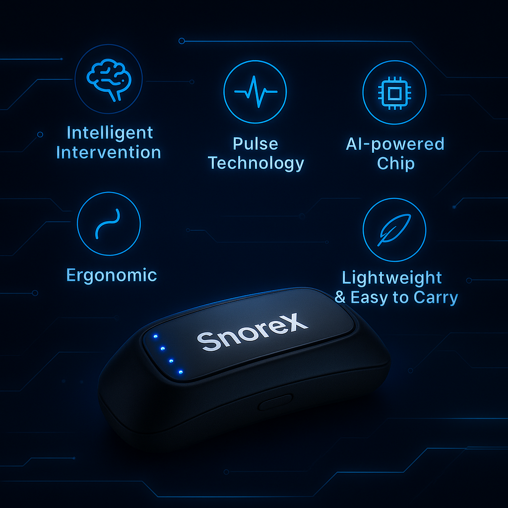 End Snoring and Unlock Deeper Sleep with The SnoreX Smart Technology
