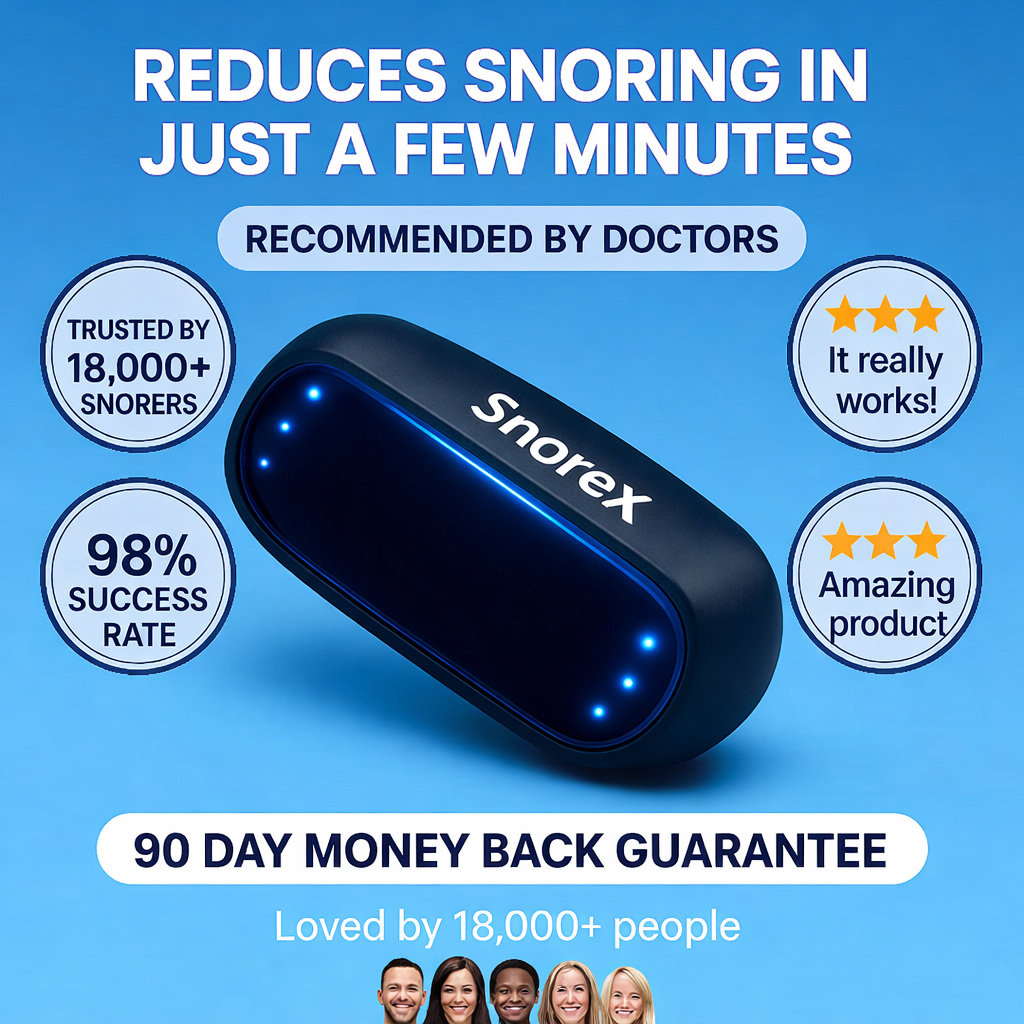 #1 Anti-Snoring Device - Unlock Deeper And Quieter Sleep With Smart SnoreX Technology
