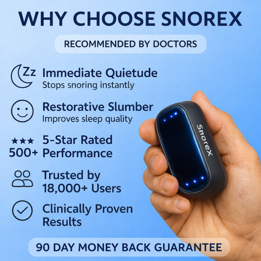 #1 Anti-Snoring Device - Unlock Deeper And Quieter Sleep With Smart SnoreX Technology