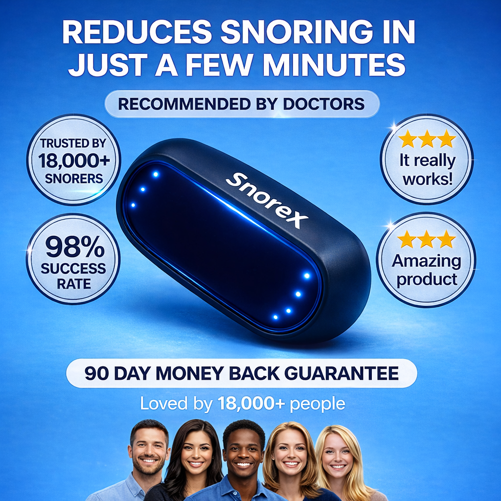 SnoreX - No Bulky Machines. No Jaw Pain. Just Comfortable Sleep.