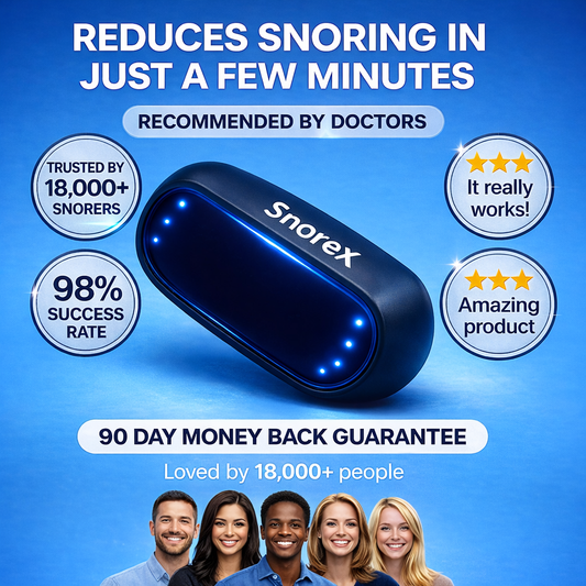 SnoreX - No Bulky Machines. No Jaw Pain. Just Comfortable Sleep.