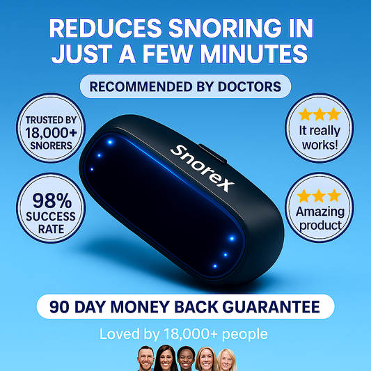 End Snoring and Unlock Deeper Sleep with The SnoreX Smart Technology